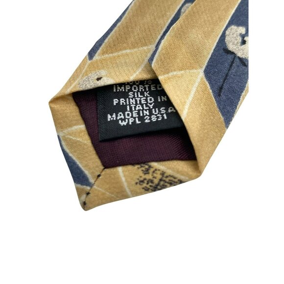 Zylos George Machado MCM Retro Italy Italian Silk Tie Neck Luxury Vintage Mens - Picture 5 of 6